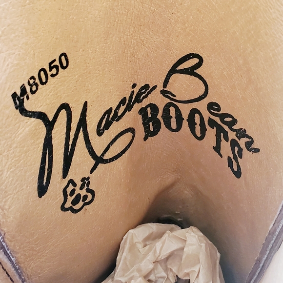 Macie Bean Brown Leather Snip Toe Western Women's Boots Size 6 M - Picture 14 of 16